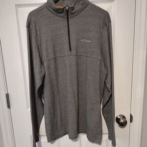 Columbia Heather Gray Quarter-Zip Pullover